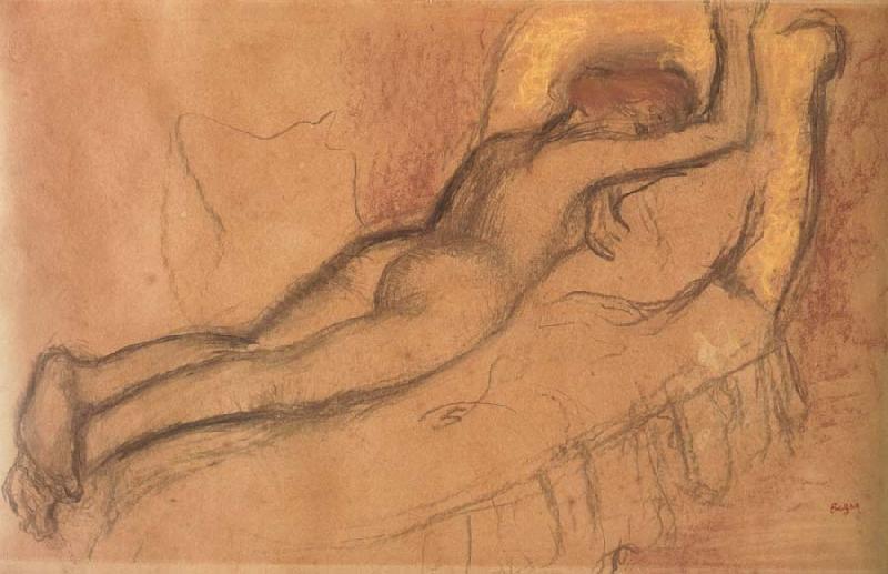 Edgar Degas Young Woman Lying on a Chaise longue Sweden oil painting art